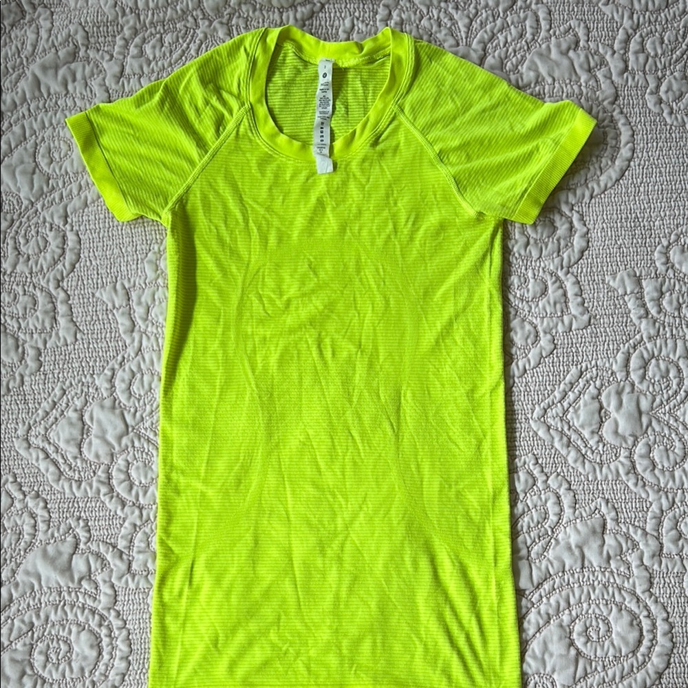 Lululemon Athletica Neon Green Short Sleeve Tee